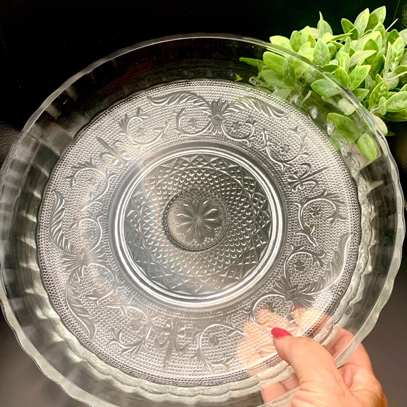 Vintage EAPG Duncan Miller Sandwich Glass 12" Clear Platter - Picture 2 of 7